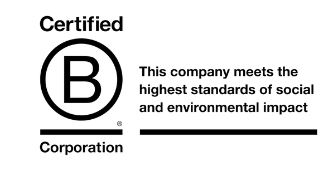 Certification that "This company meets the highest standards of social and environmental impact.
